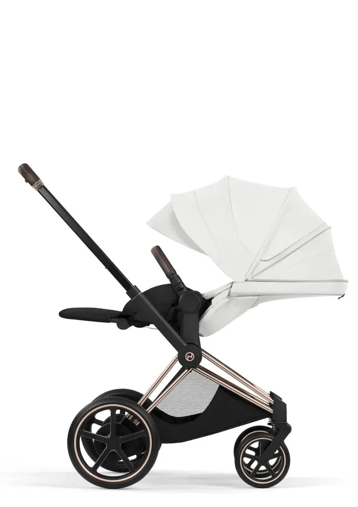 CYBEX e-Priam Style Collection Rosegold Rahmen 4in1 Set Faltbare Babywanne & Cloud T i-Size Plus mit Base T 360