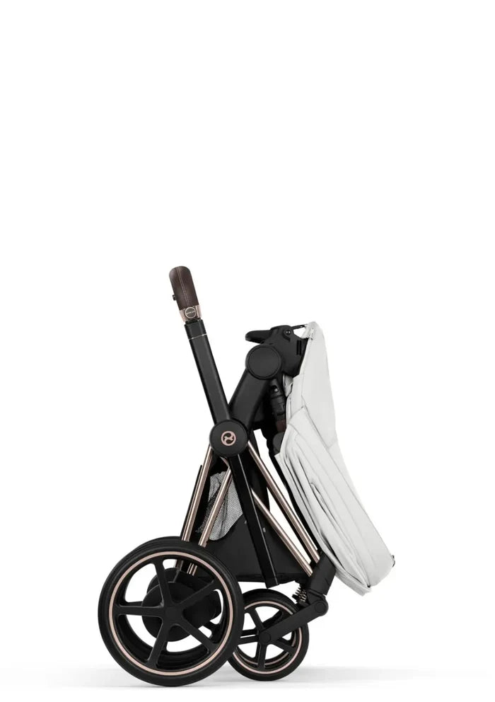 CYBEX e-Priam Style Collection Rosegold Rahmen 4in1 Set Faltbare Babywanne & Cloud T i-Size Plus mit Base T 360