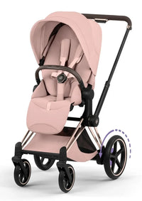 CYBEX e-Priam Style Collection Rosegold Rahmen 4in1 Set Faltbare Babywanne & Cloud T i-Size Plus mit Base T 360