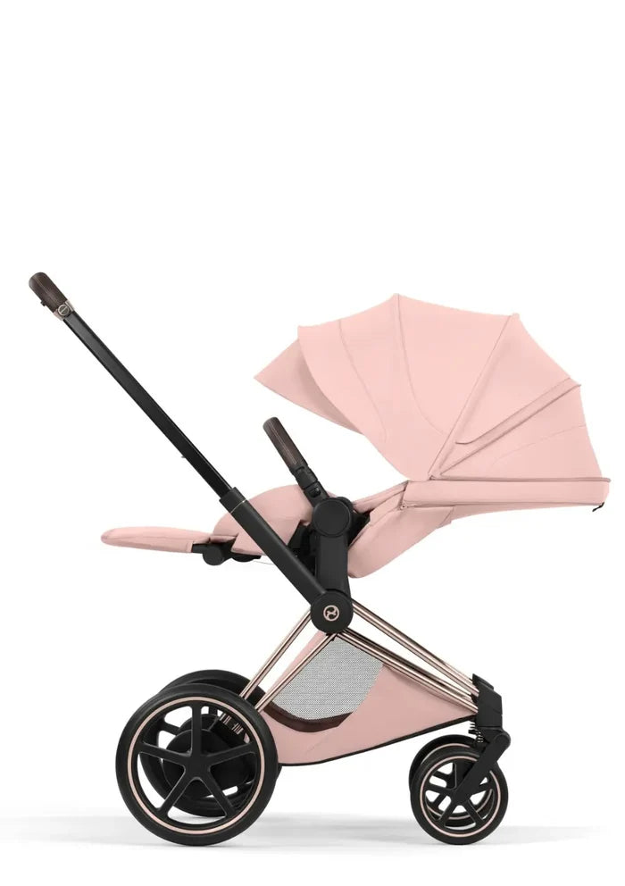 CYBEX e-Priam Style Collection Rosegold Rahmen 4in1 Set Faltbare Babywanne & Cloud T i-Size Plus mit Base T 360