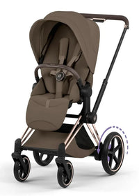 CYBEX e-Priam Style Collection Rosegold Rahmen 4in1 Set Faltbare Babywanne & Cloud T i-Size Plus mit Base T 360
