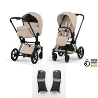 Cybex Priam 5 Comfort Kombikinderwagen | Inkl. faltbarer Babywanne & Sitzeinheit