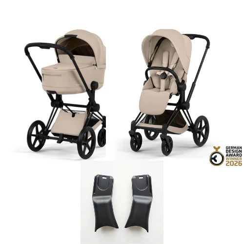 Cybex Priam 5 Comfort Kombikinderwagen | Inkl. faltbarer Babywanne & Sitzeinheit