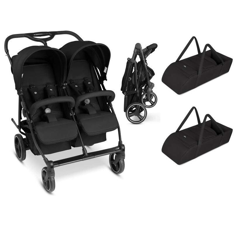 ABC Design D Two – Zwillingskinderwagen mit 2 Babywannen