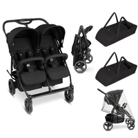 ABC Design D Two – Zwillingskinderwagen mit 2 Babywannen &amp Regenschutz