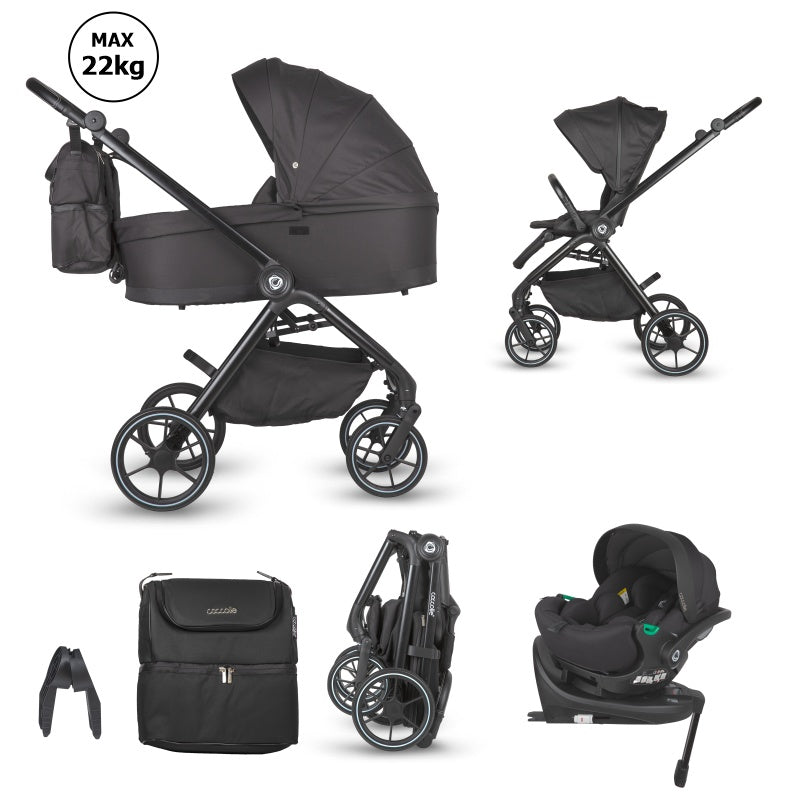 Coccolle Serry 4in1 Kinderwagen-Set mit Relax i-Size Babyschale und i-Size Isofix-Basis 360