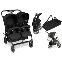 ABC Design D Two – Geschwisterkinderwagen mit 1 Babywanne und Regenschutz