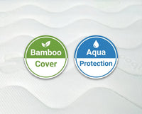 Bambusmatratze 120×60×10 cm mit DuoCore und Aqua-Protector-Bezug