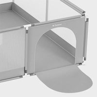 Tulano Cozy 25 Laufgitter 150x180 cm Grau mit Seiteneingang und Metallrahmen