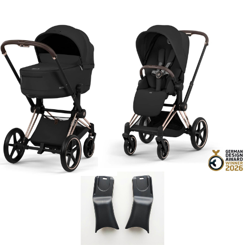 Cybex Priam 5 Comfort Kombikinderwagen | Inkl. faltbarer Babywanne & Sitzeinheit