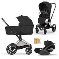 Cybex Priam 5 Comfort Kombikinderwagen 3in1 Set | Mit Cloud T i-Size Plus Babyschale & faltbarer Babywanne