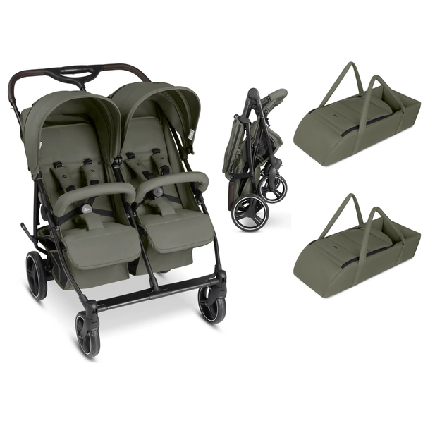 ABC Design D Two – Zwillingskinderwagen mit 2 Babywannen