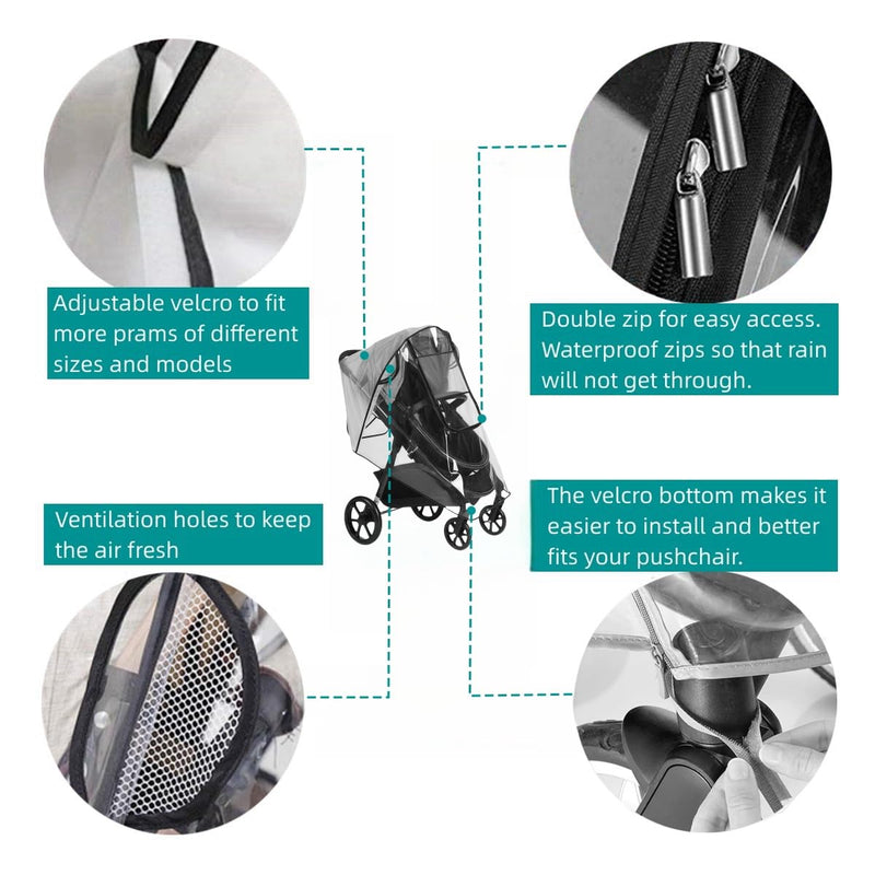 Regenschutz für Kinderwagen Universal