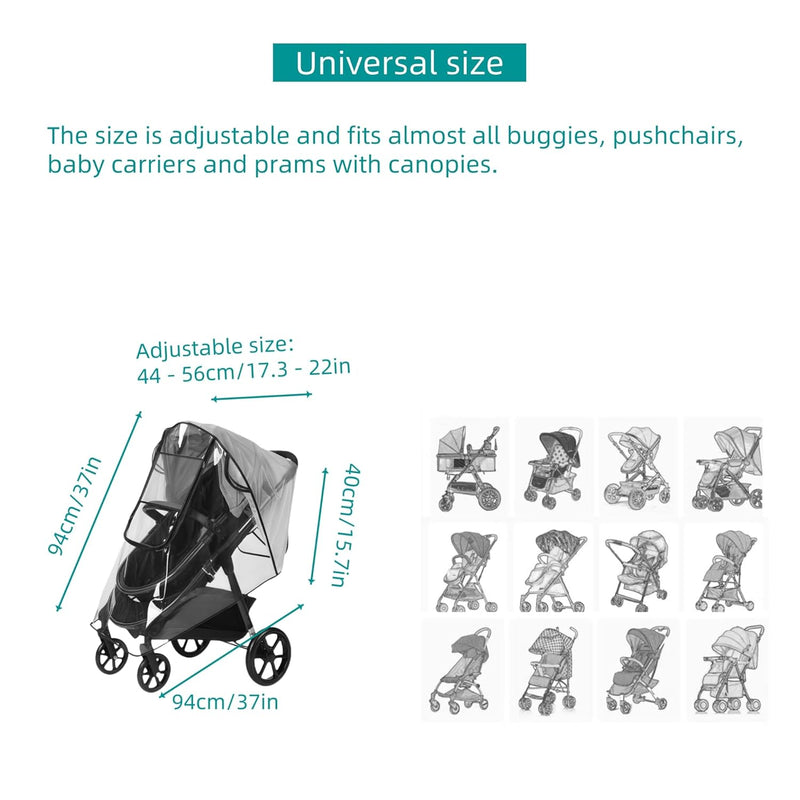 Regenschutz für Kinderwagen Universal