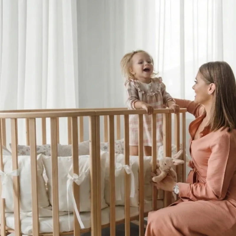 KOTTO OLIN Babybett Buche Oval mit Matratze