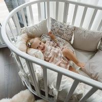 KOTTO OLIN Babybett Buche Oval mit Matratze – Weiss – Ansicht 16