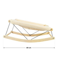 Tulano Moon 45 Holzwippe 2-in-1 Natur mit Spielbogen und Baumwollbezug