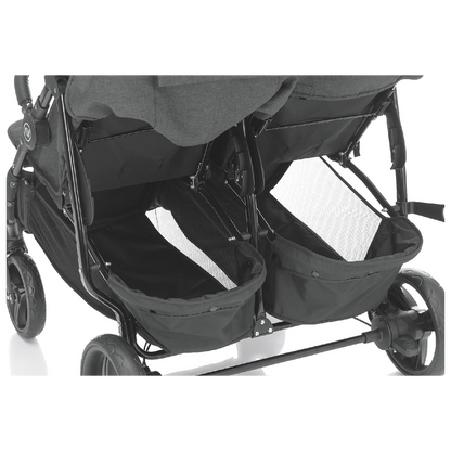 Zwillingsbuggy plus zwei Cocoon Softwanne (grau melange)