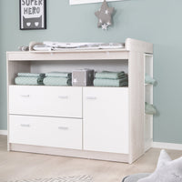 Babyzimmer Möbelset „Julia“ 2-teilig mit Kombi-Kinderbett 70x140 cm und Wickelkommode