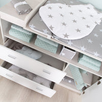 Babyzimmer Möbelset „Julia“ 2-teilig mit Kombi-Kinderbett 70x140 cm und Wickelkommode