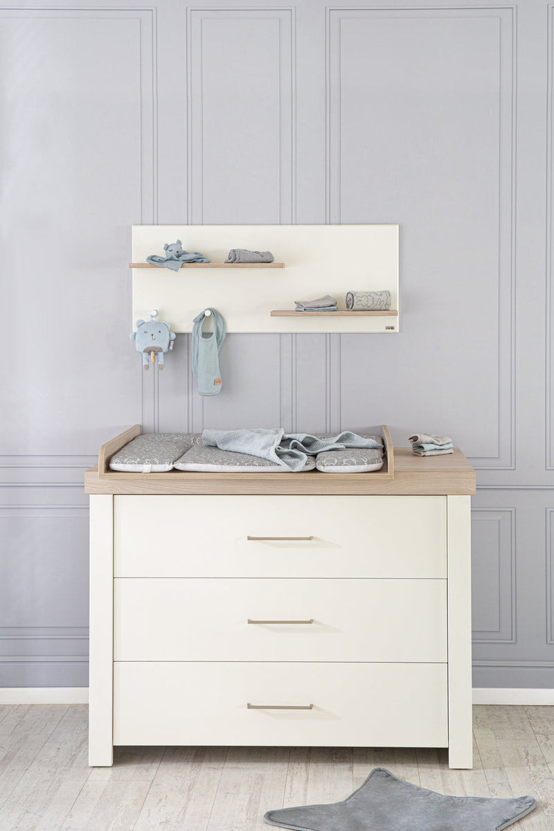 Babyzimmer Möbelset „Lucy“ 2-teilig mit Kombi-Kinderbett 70x140 cm und Wickelkommode