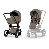 Cybex Priam 5 Comfort Kombikinderwagen 4in1 Set Mit Cloud T i-Size Babyschale Base T 360 & faltbarer Babywanne