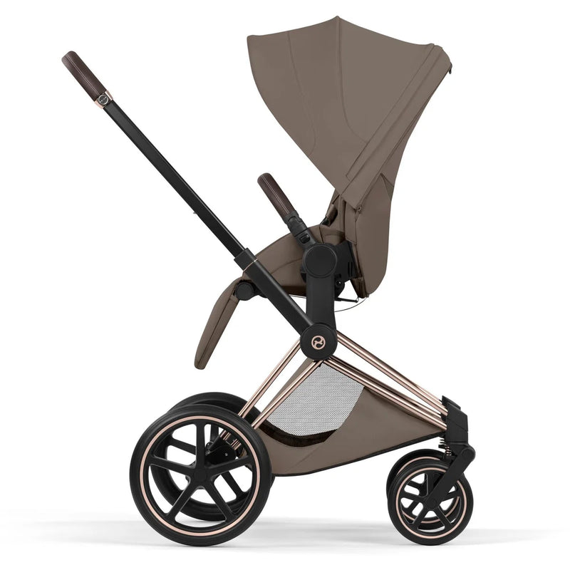 Cybex Priam 5 Style 4in1 Set Roségold Gestell faltbare Babywanne & Cloud T i-Size Plus mit Base T 360
