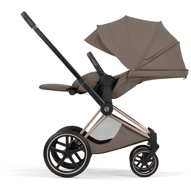 Cybex Priam 5 Style 4in1 Set Roségold Gestell faltbare Babywanne & Cloud T i-Size Plus mit Base T 360