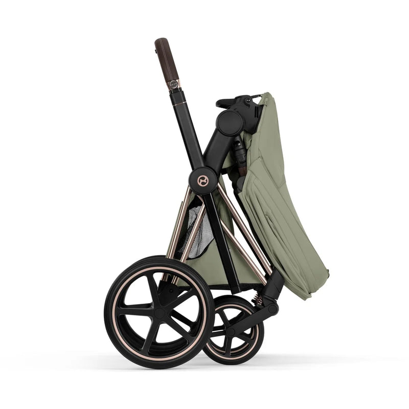 Cybex Priam 5 Style 4in1 Set Roségold Gestell faltbare Babywanne & Cloud T i-Size Plus mit Base T 360