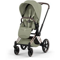 Cybex Priam 5 Style 4in1 Set Roségold Gestell faltbare Babywanne & Cloud T i-Size Plus mit Base T 360