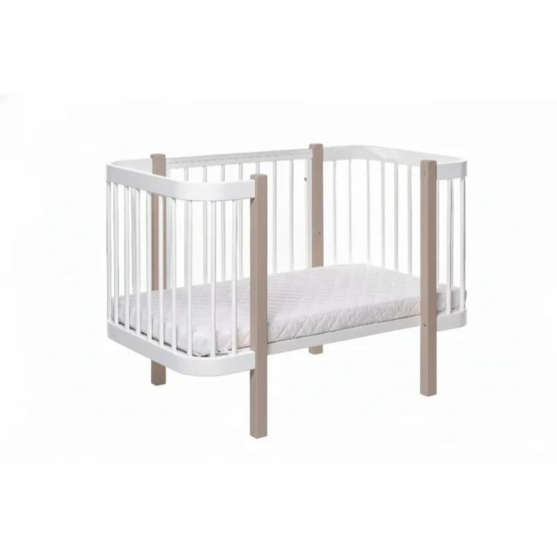 KOTTO ELIN Kinderbett Buche 120x60 cm mit Dreemsy Matratze – Cappuccino / Weiss – Ansicht 2