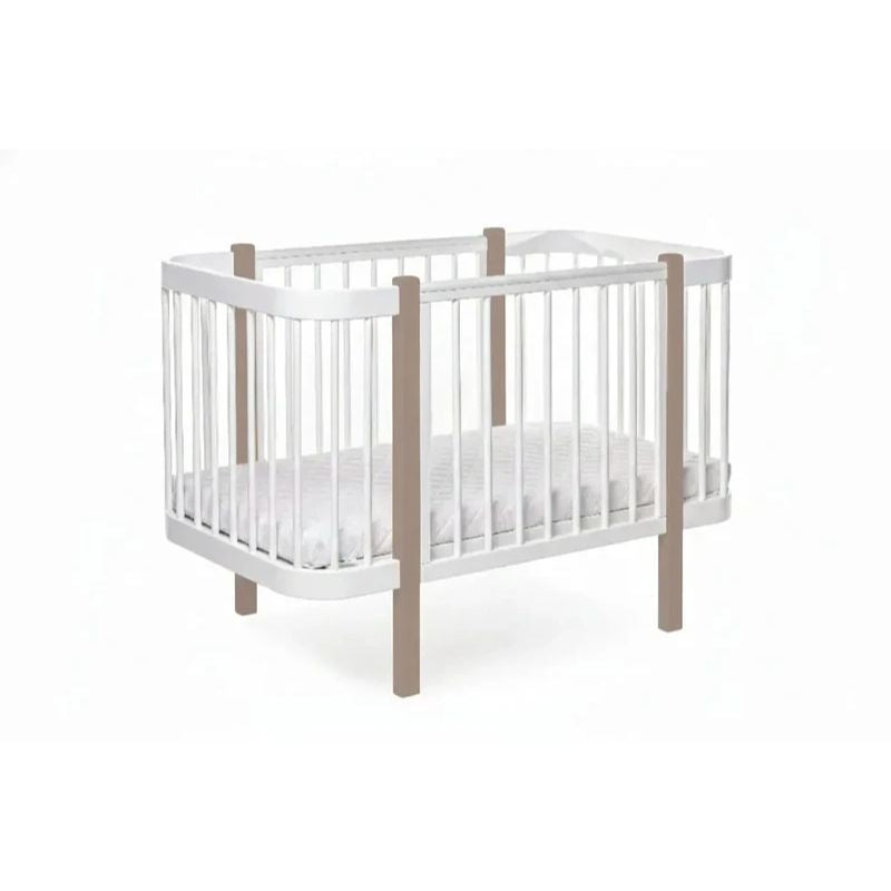 KOTTO ELIN Kinderbett Buche 120x60 cm mit Dreemsy Matratze – Cappuccino / Weiss – Ansicht 3