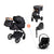 Coccolle Nessia 4in1 Travel System + CYBEX Cloud T i-Size mit Base T (Schwarz)