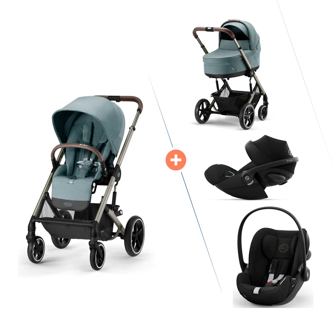 Cybex Balios S Lux 3-in-1 Reiseset – Sky Blue & Moon Black Plus