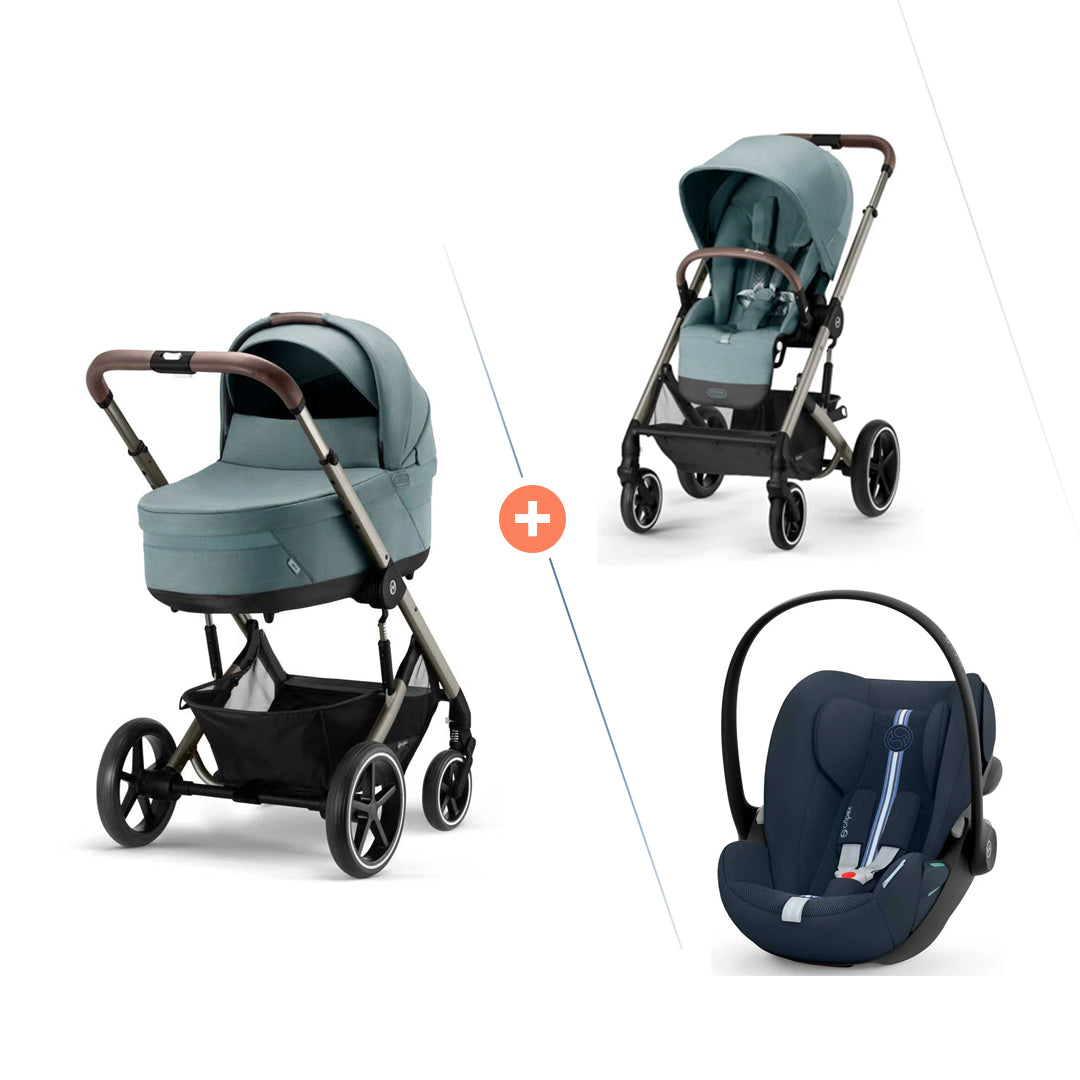 Cybex Balios S Lux 3-in-1 Reiseset mit Cloud G i-Size Plus – Sky Blue