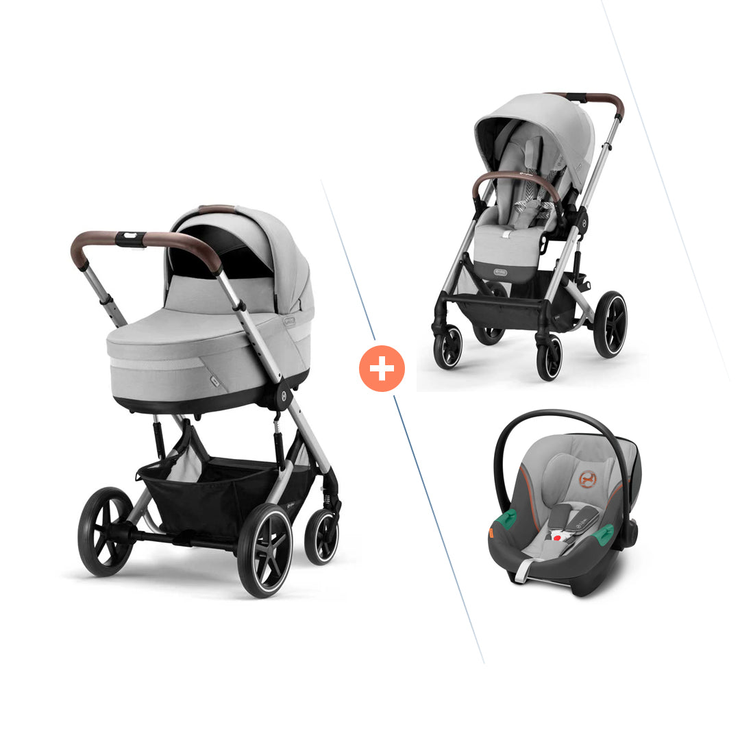 Cybex Balios S Lux 3-in-1 Set Stongrey, Gestell Silver