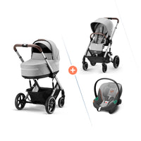 Cybex Balios S Lux 3-in-1 Set Stongrey, Gestell Silver