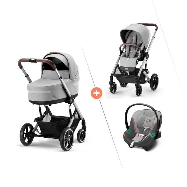 Cybex Balios S Lux 3-in-1 Set Stongrey, Gestell Silver