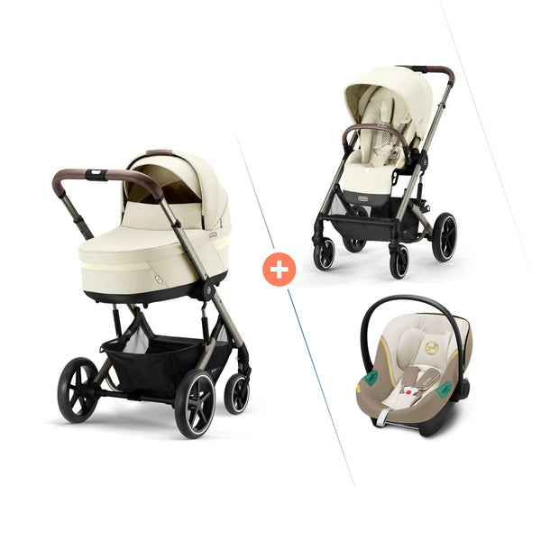 Cybex Balios S Lux 3-in-1 Set(Classic Beige, Gestell Silver)