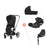 Cybex Priam 4in1 Kombikinderwagen Chrome inkl. Cloud T Plus Sephia Black