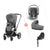 Cybex Priam Kombikinderwagen Travel Bundle-Set 4in1 inkl Cloud T Plus Mirage Grey / Chrome