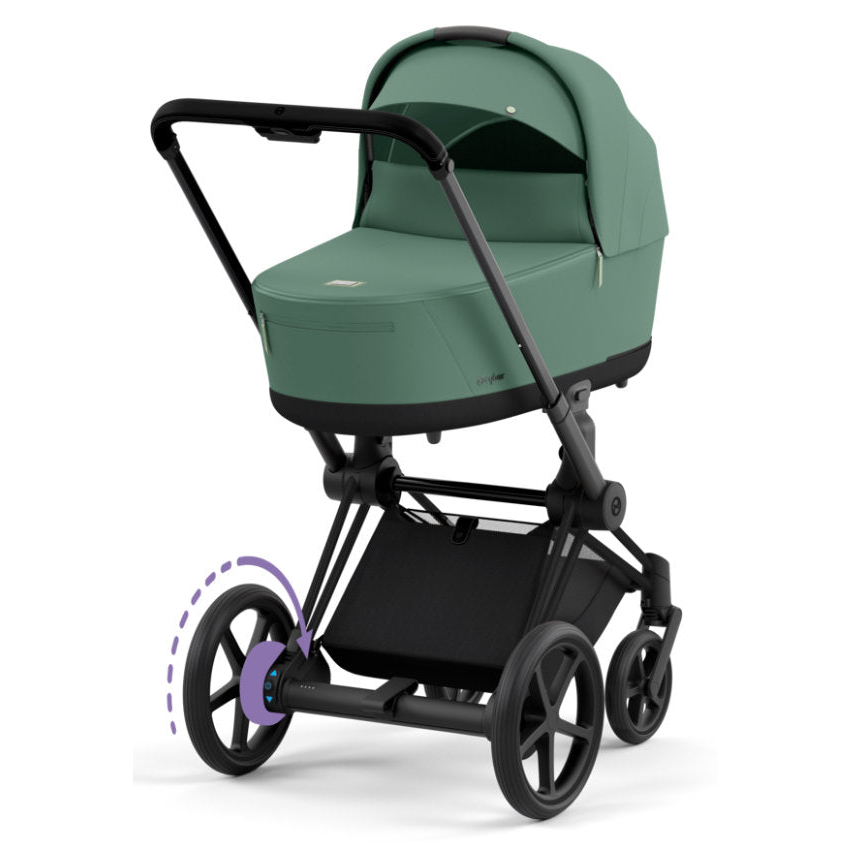 Cybex E-Priam 2in1 Kombikinderwagen (Rosegold/Leaf Green)