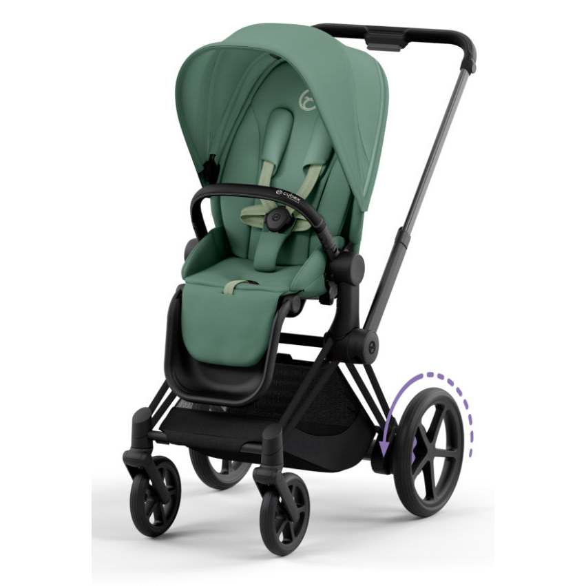 Cybex E-Priam 2in1 Kombikinderwagen (Rosegold/Leaf Green)