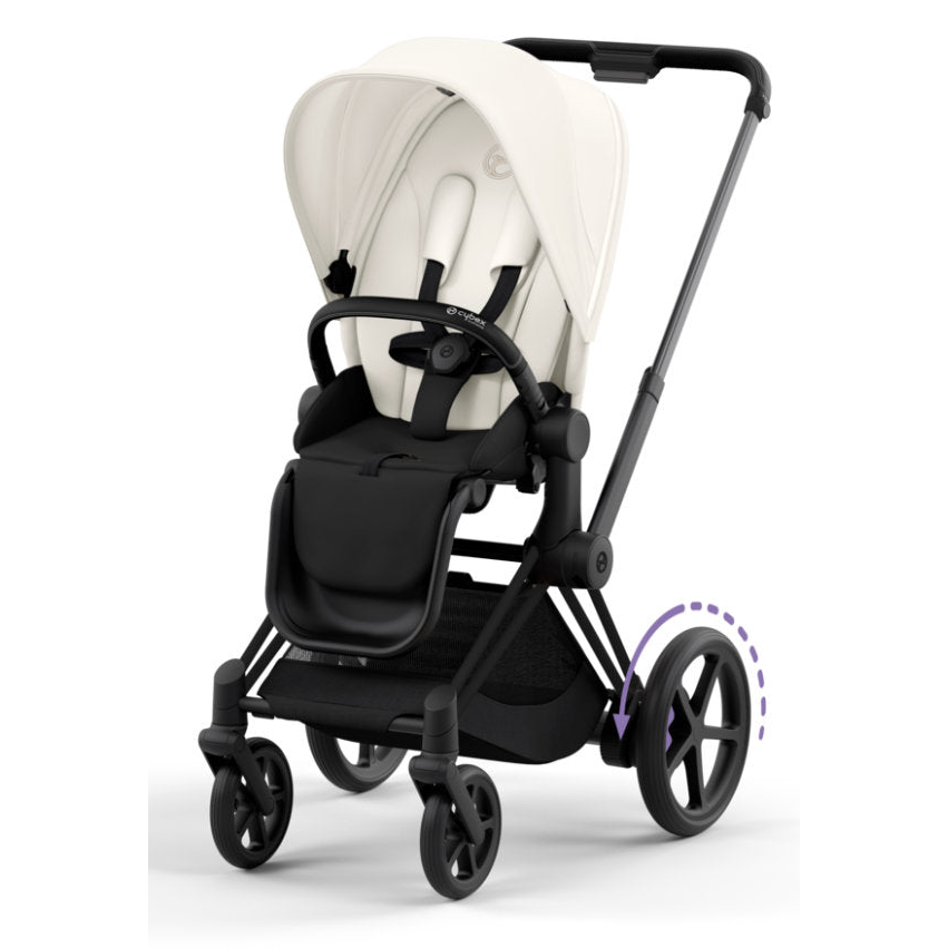 Cybex E-Priam 3in1 Kombikinderwagen (Matt Black/Off White)