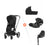 Cybex kombikinderwagen Priam Travel Bundle-Set 4in1 inkl Cloud T Plus Sephia All Black