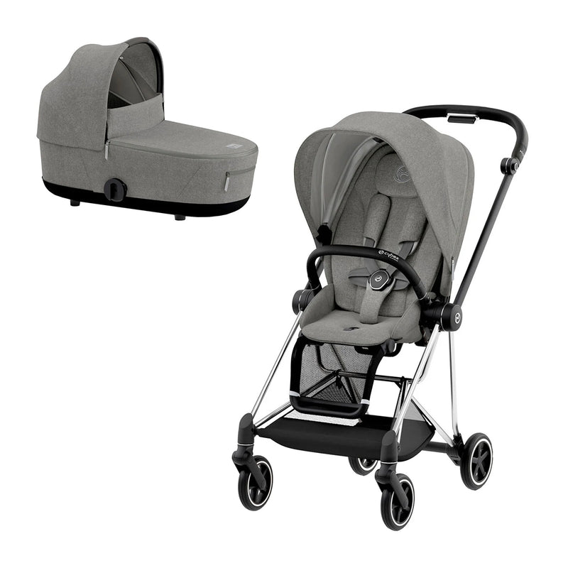 Cybex Mios Buggy 3-in-1 Set mit Cloud Z2(Soho Grey)(Gestell Chrome Black)