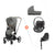 Cybex Priam Travel Bundle-Set 4in1 inkl. Cloud T Plus Mirage Grey / Brown / Chrome