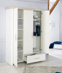 Babyzimmer Set „Lucy“ 3-teilig mit Kinderbett 70x140 cm, Wickelkommode und Kleiderschrank