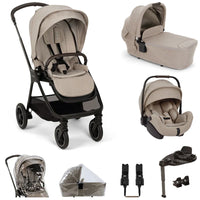 Nuna Triv NEXT Kombikinderwagen Set – Inklusive Babywanne, Arra Flex Babyschale & 360° Base