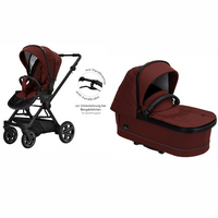 Hartan IVY GTR Kombikinderwagen Set mit Handbremse und Cybex Cloud T i-Size in Burgund